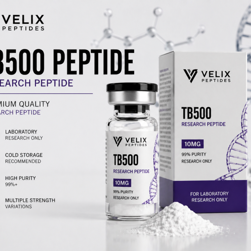 TB500 peptide research peptide vial with lyophilized powder