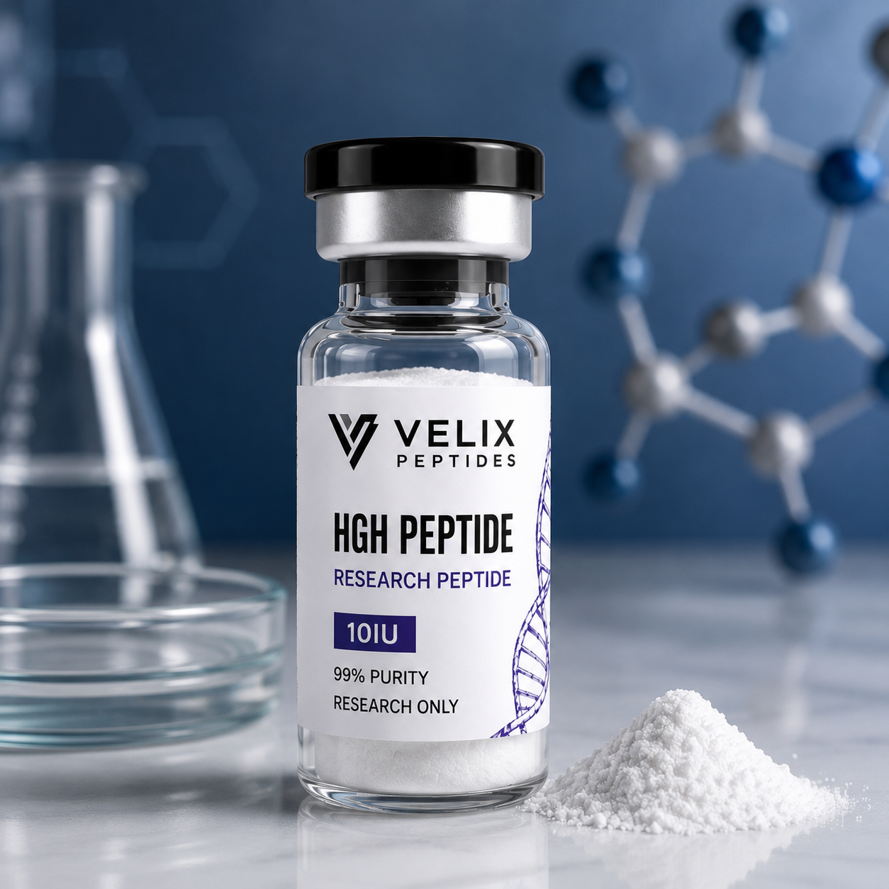 HGH peptide laboratory vial HGH peptide laboratory vial