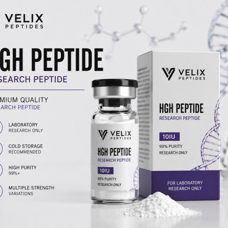 Premium HGH Peptide research compound laboratory vial