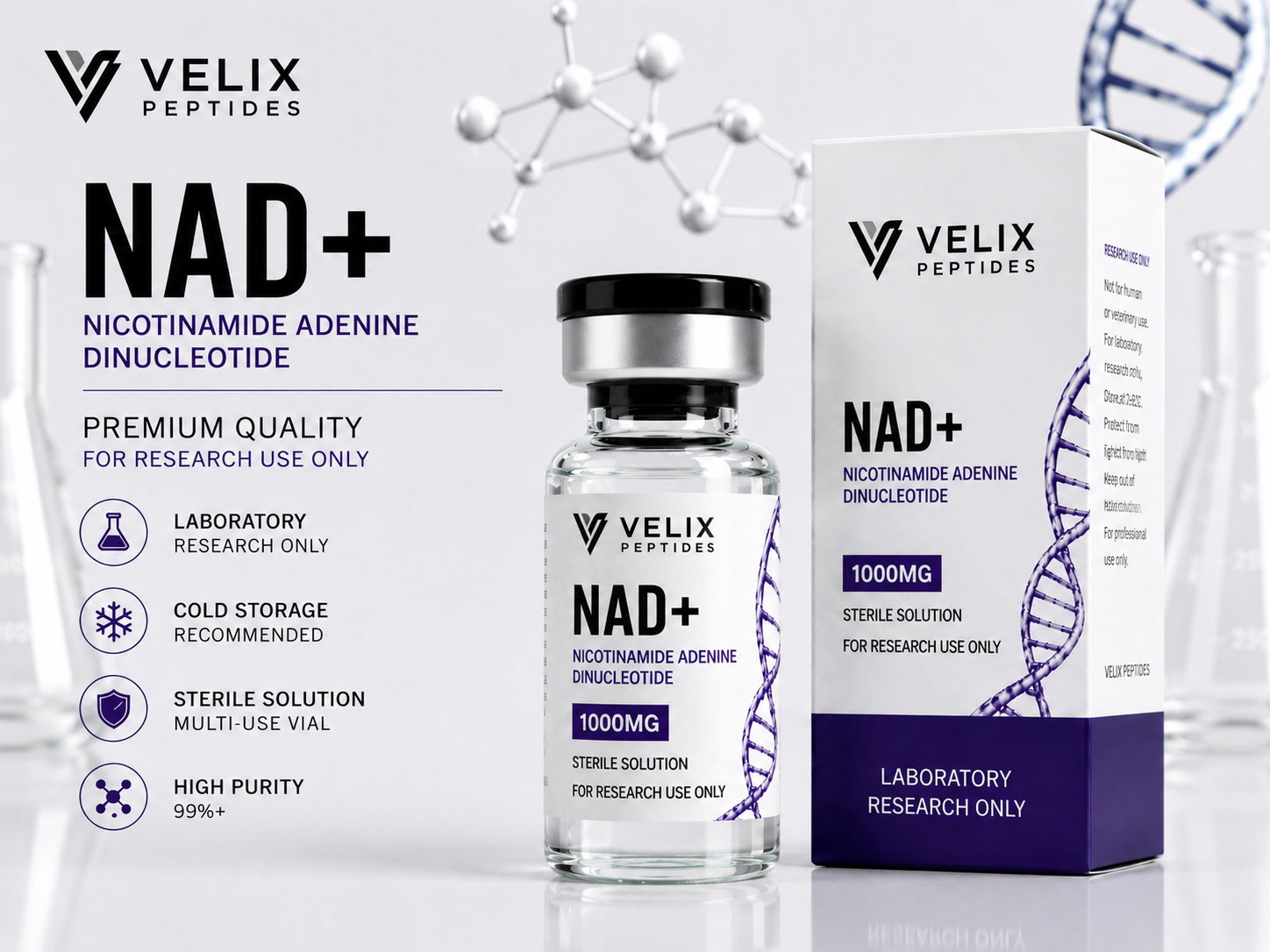 Premium NAD+ laboratory research solution Premium NAD+ laboratory research solution
